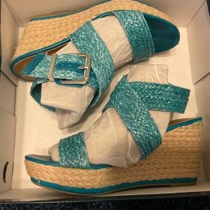 Andrew Gellar turquoise wedges